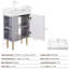 Meuble-lavabo moderne avec lavabo et rangement en céramique 21,6 po 24Vb06-21Mgl, meubles de porte et espace de rangement ouvert organisé