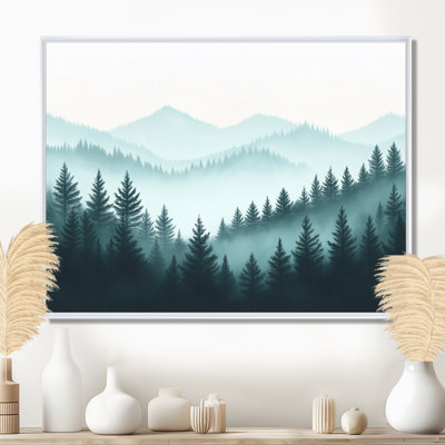 Toile enneigée, art mural pin d'hiver, Willella