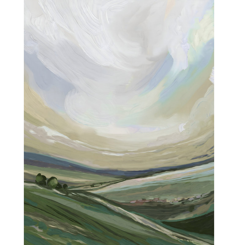 Serene Rolling Hills by Josie George — Landscape Wall Art, 12 × 18, Wrapped Canvas, Does Not Apply