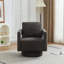 Fauteuil d'appoint carré pivotant - Boucle - Dossier ouvert - Gris anthracite