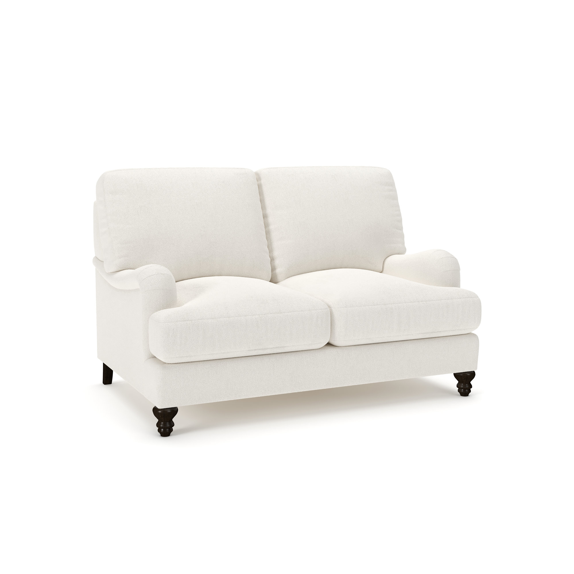 Walters 59'' Upholstered Loveseat, Apollo Alpaca Boucle