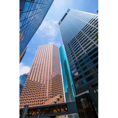 Houston Downtown Skyscrapers - Wrapped Canvas Print