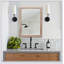 Miroir de salle de bain 22 po x 30 po avec cadre en perles pour un montage polyvalent et un décor élégant