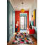 Multi-Coloured Pineapple Patterned Modern Decorative Rug-1054339096