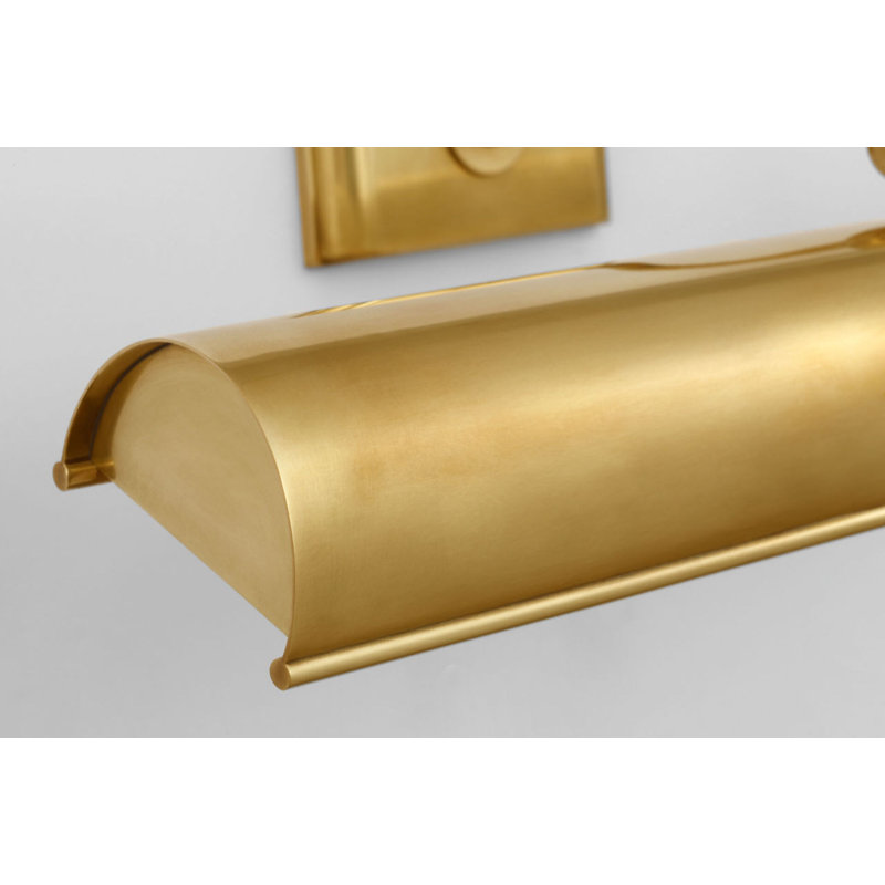 Hessen Picture Light, Natural Brass, 4.75" H x 24" W x 9" D