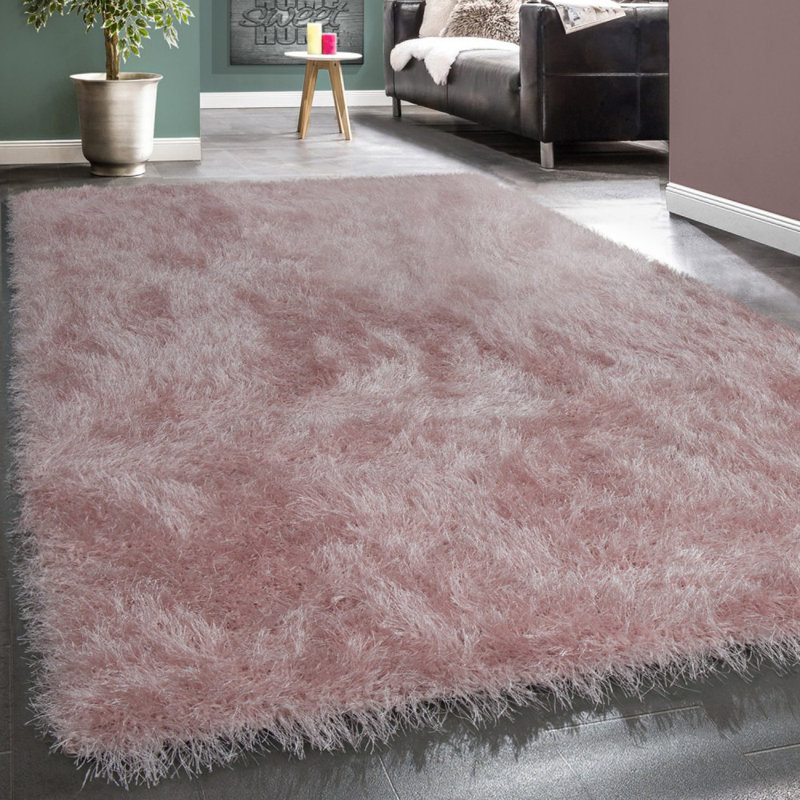 Gallardo Solid Colour Shag Area Rug, Rectangular 200 x 290cm