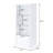 3 - Shelf Media Tower with Storage Cabinet in White High Gloss