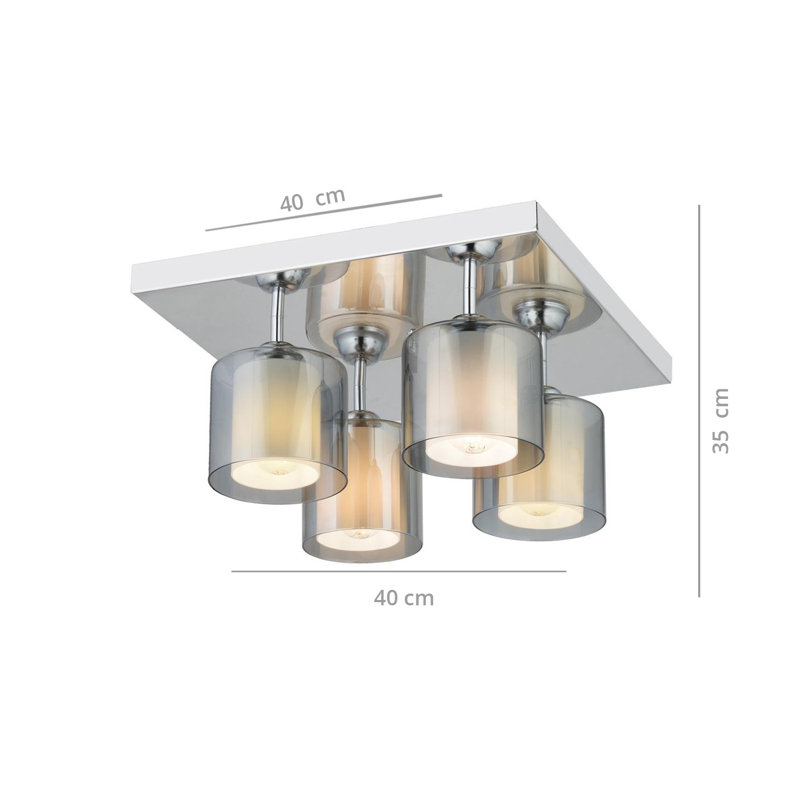 Projecteur directionnel 4 lumières 15,75 po