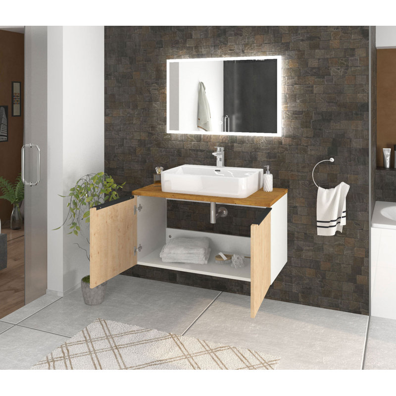 Bathroom Suite, Alpine white/birch/oak