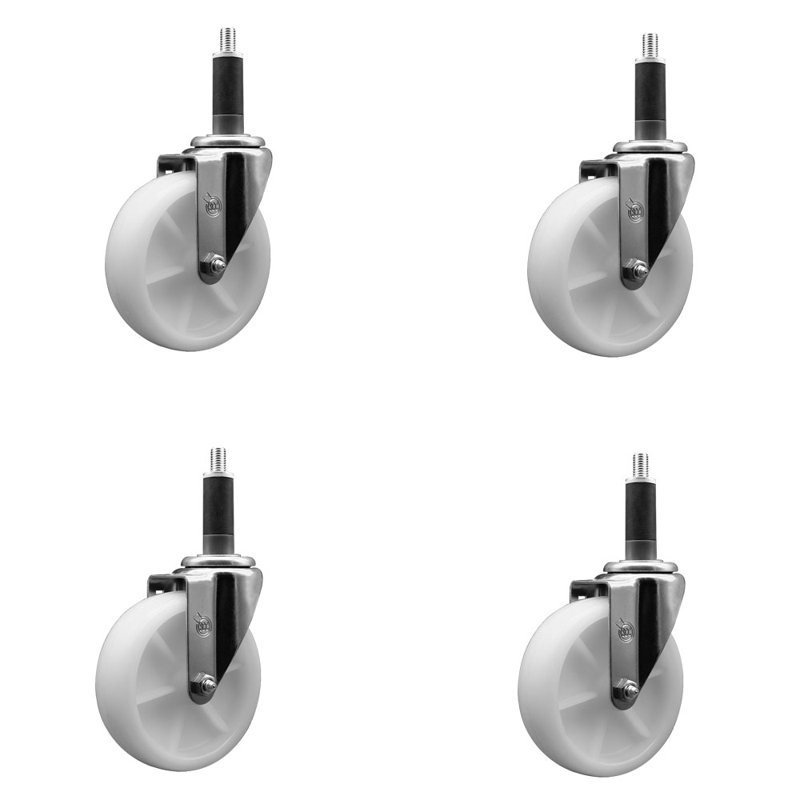 Ensemble de roulettes extensibles pivotantes en nylon 1 po SCC