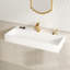 Lavabo de salle de bain mural rectangulaire en résine à surface solide Casainc