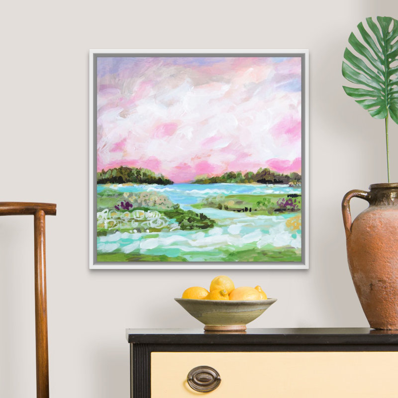 Surfscape VIII par Karen Fields - reproduction d'art, Toile blanche encadrée, H 26 po x l 26 po x P 1,75 po