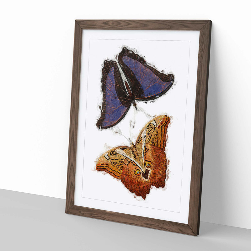 Giant Butterflies by George Shaw - Picture Frame Painting Print, 36cm H x 27cm W x 2cm D, Walnut Framed