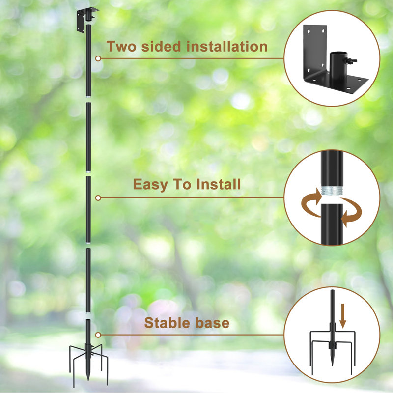80'' H  Wooden Bird Feeder Station