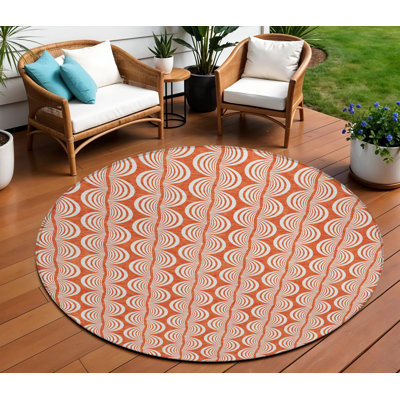 Tapis rond 8 po Coral