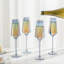 Blue Champagne 236.6ml Glass Flute 