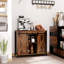 Buffet buffet, armoire à café, armoire de cuisine avec portes de grange coulissantes, armoire de rangement pour la maison