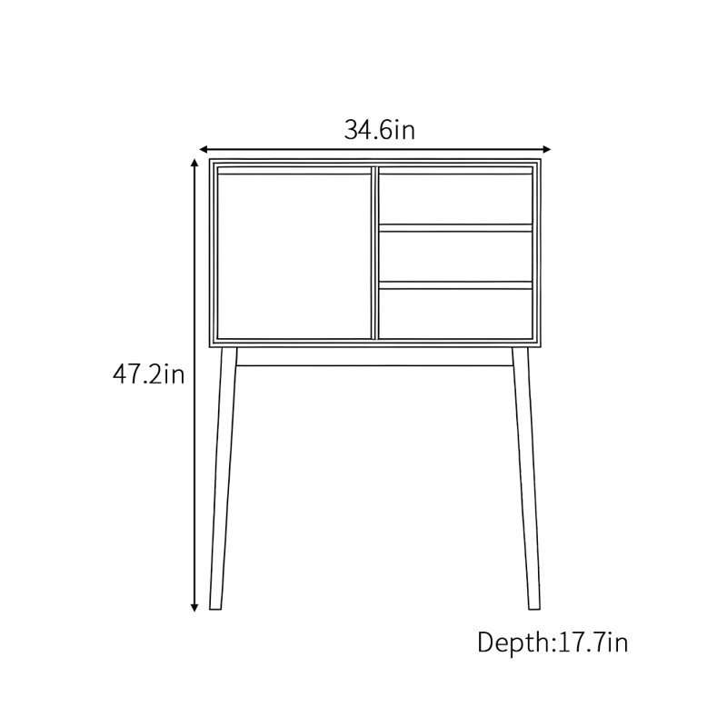 Buffet de luxe rétro de style américain