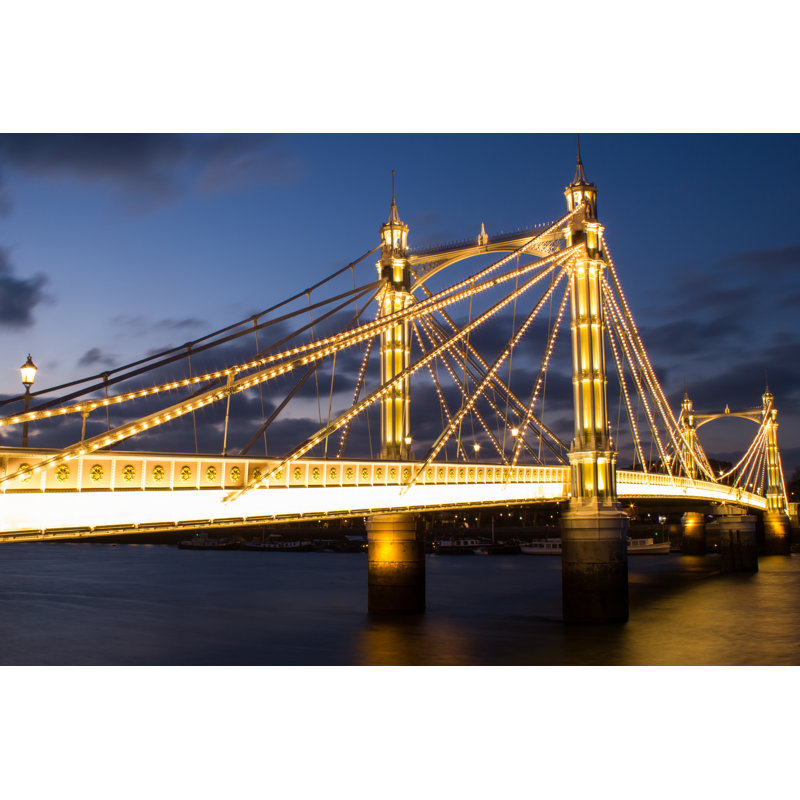 Hilden Albert Bridge - Wrapped Canvas Print, 30cm H x 46cm W x 3.8cm D