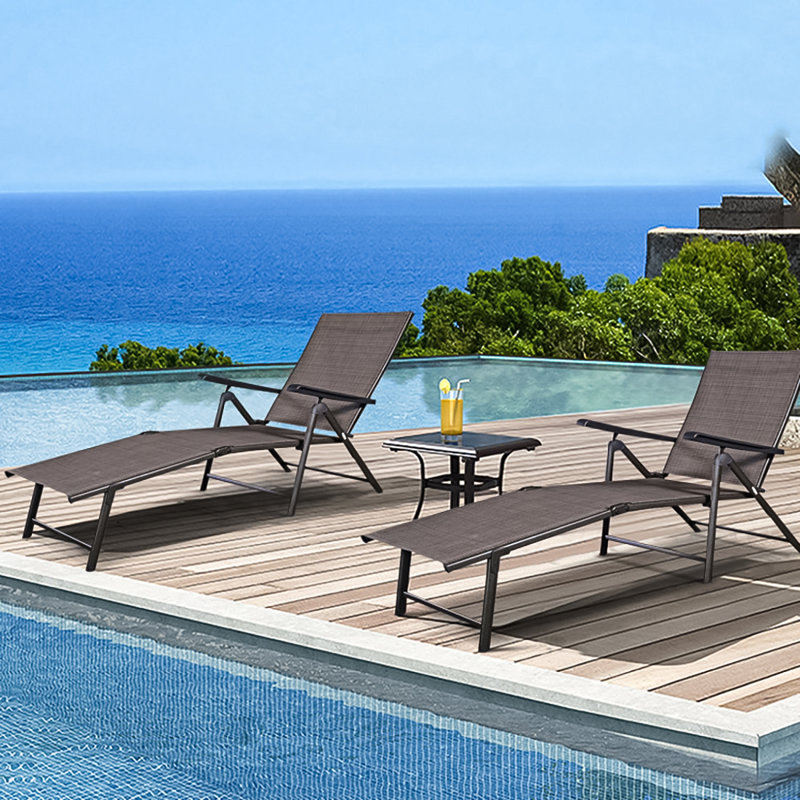 Chaise longue inclinable 56,5 po