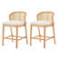 Ensemble de 2 tabourets de comptoir en bois Tatti