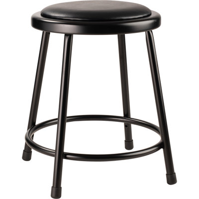 6400 Series Heavy Duty Vinyl Padded Steel Lab Stool with Footing