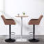 Swivel Upholstered and Velvet Adjustable Height Bar Stool-1791123505