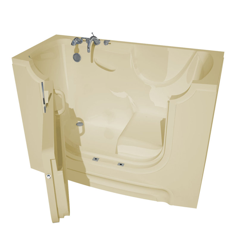 Baignoire de trempage à porte 60 "x 30" HandiTub, Biscuit, Gauche