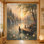 2 pièces de rideaux de paysage de lac serein, filtrage de la lumière, cascade paisible et imprimé nénuphar, protection de la vie privée du parasol, conception à passe-tringle, idéal pour le salon, la chambre à coucher, le balcon, la cuisine