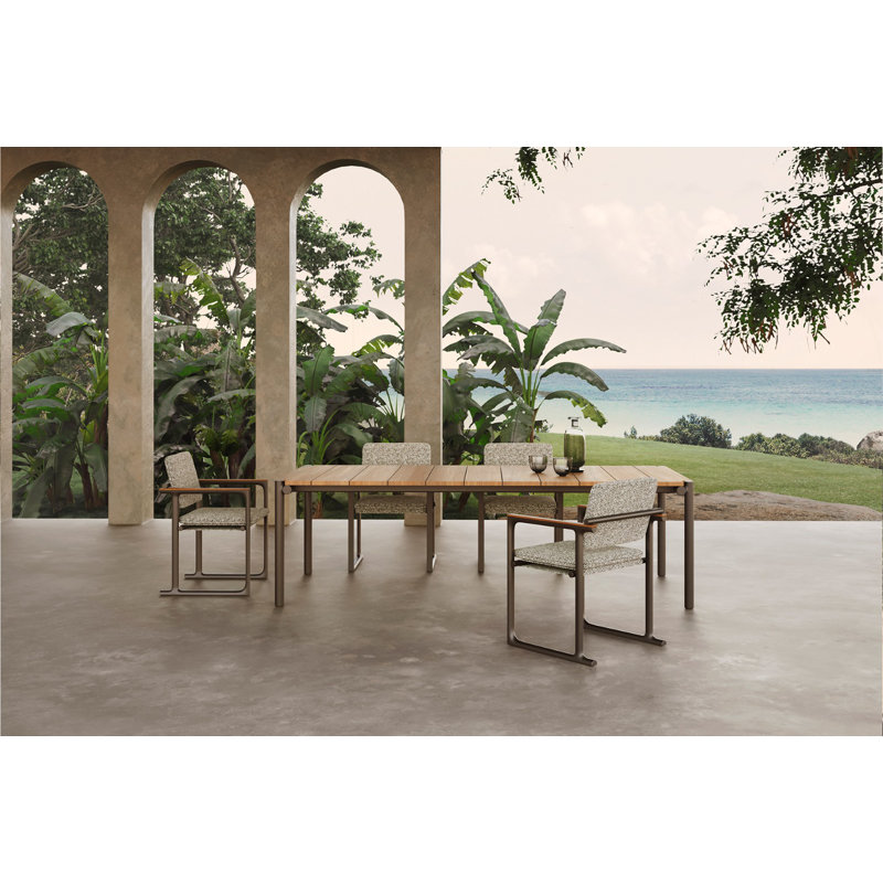 Tulum 5 Piece Dining Set, Gray