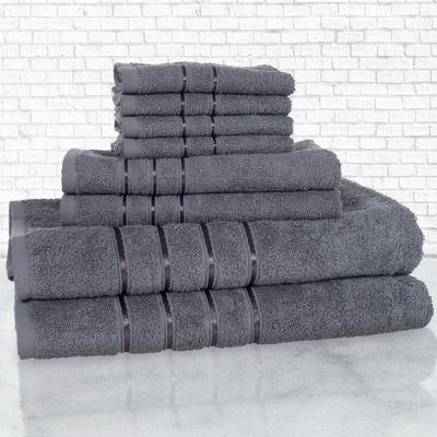 8 Piece 100% Cotton Towel Set