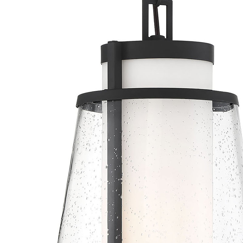 Lanterne suspendue d'extérieur 1 lumière noire matte Ryan