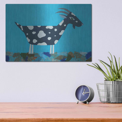 August Grove® 'Fergus The Goat by Casey Craig Metal Wall Art