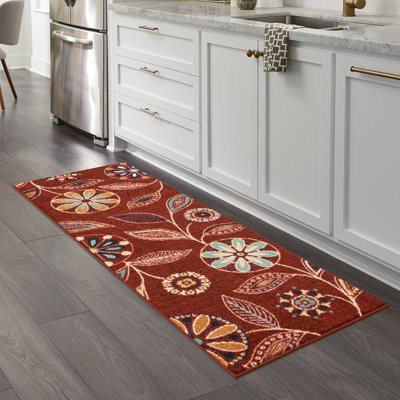 Adderley Floral Merlot Area Rug