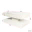 Table basse moderne à DEL de 17,18 po de hauteur - salon, aspect marbre blanc