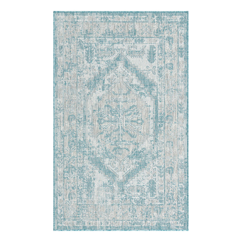 Oriental Indoor / Outdoor Rug, Rectangle 3'3" x 5'3"