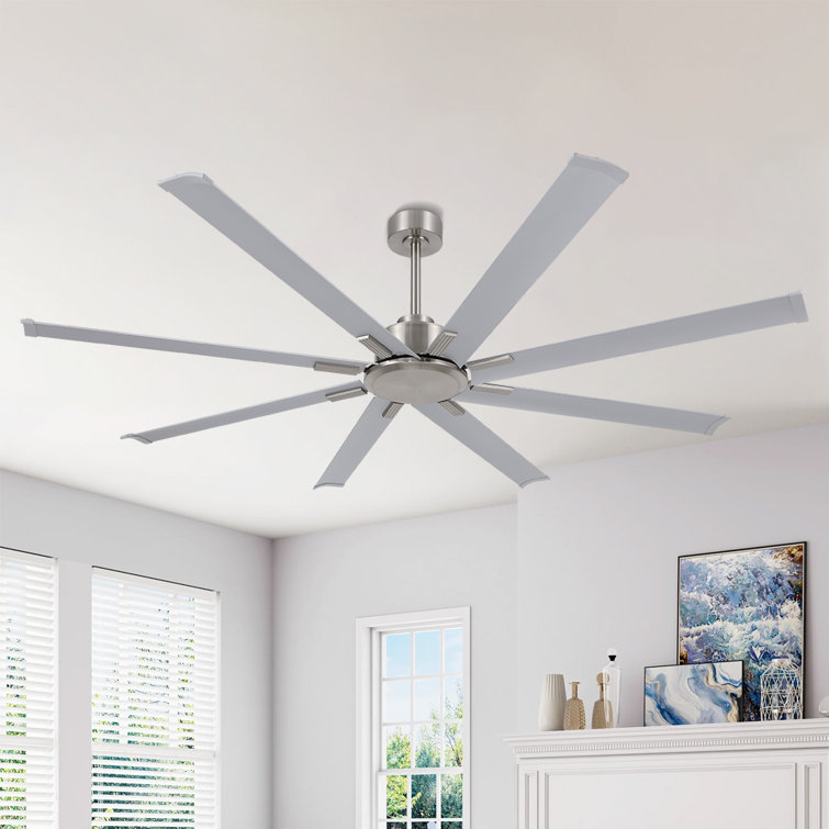 84 In. Indoor Ceiling Fan Without Light, With Remote Control