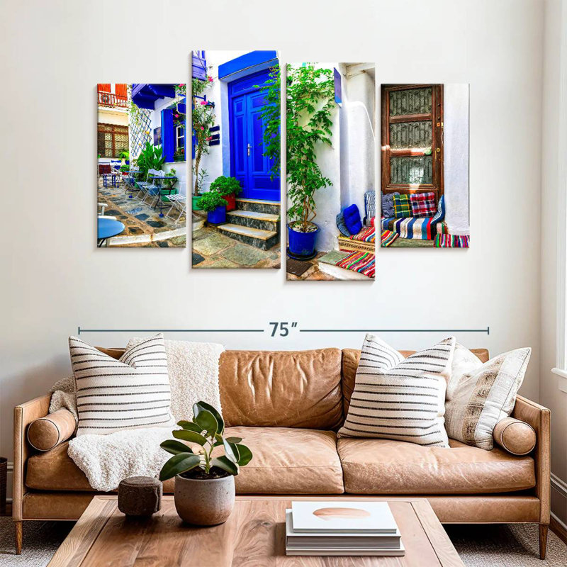 Keesha Quaint Greek Cafe, 42" H x 68" W
