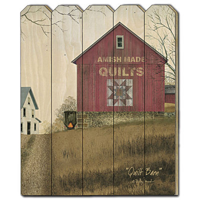 «Quilt Barn» par Billy Jacobs, art mural imprimé sur une clôture en bois