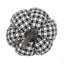 Décoration citrouille en tissu 7 x 7 x 6,7 po noir et blanc, pour les fêtes d'Halloween