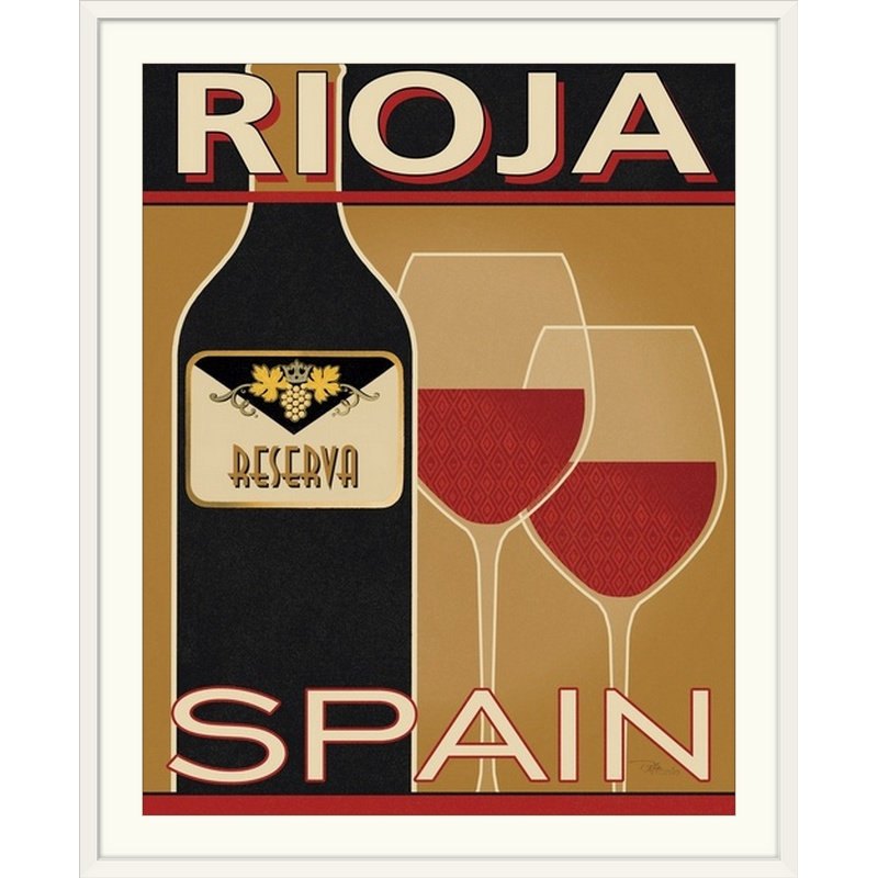 « rioja rétro », Cadre blanc, H 28 po x l 24 po x P 1 po