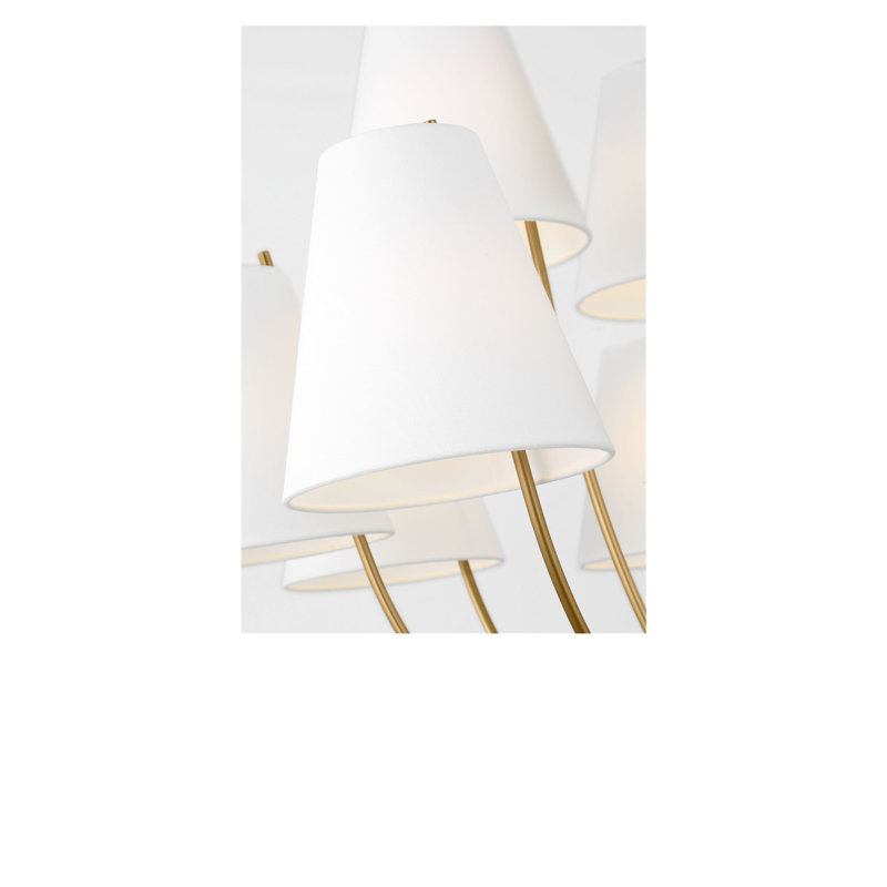 Reyes 12-Light Chandelier, 123.63" H x 40" W  x 40" D, Burnished Brass