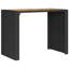 Lesbury Garden Bar Table with Acacia Wood Top Poly Rattan-730323644-730323642