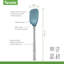 Tovolo Flex-Core Silicone Spoonula with Stainless Steel Handle for Cooking and Baking, Blue Slate