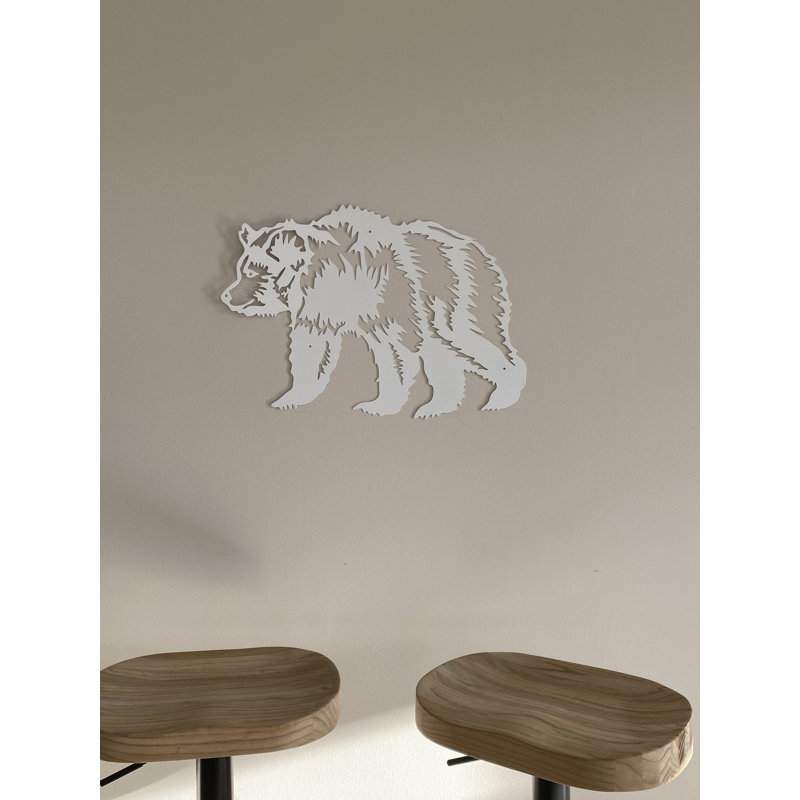 Handmade Landscape & Nature Wall Decor on Metal, White