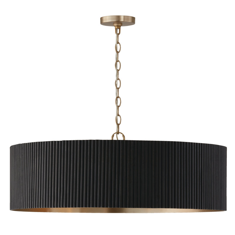 Donovan 4 - Light Dimmable Drum Chandelier, Black