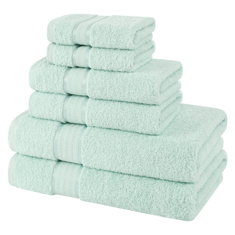 Ensemble de serviettes turques en coton 6 pièces Ashlay, Menthe