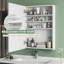 W H Wall Mounted Required Frameless Medicine Cabinet Mirror Adjustable-917715727