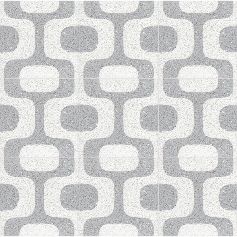 Ipanema 8" x 8" Cement Patterned/Concrete Look Wall & Floor Tile, Prata