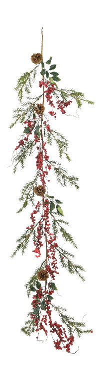 60 in. Lighted Fresh Faux Fresh (Live) Garland